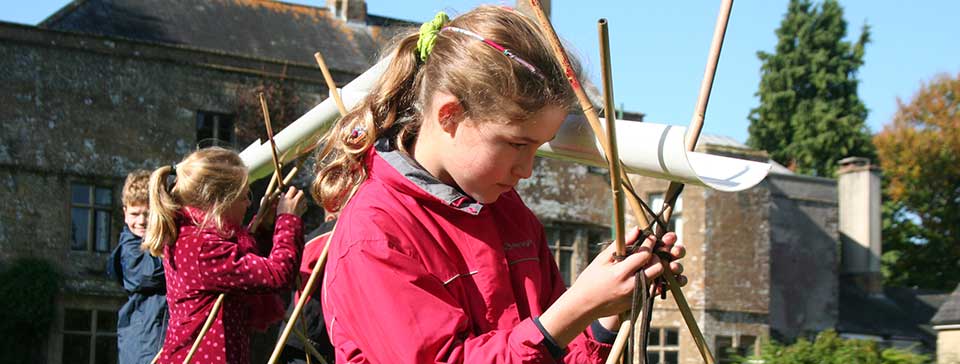 Science Activity - Children making an aqueduct