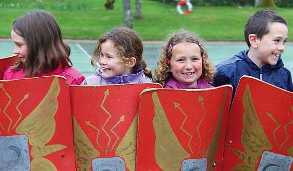 Roman Invaders with Shields